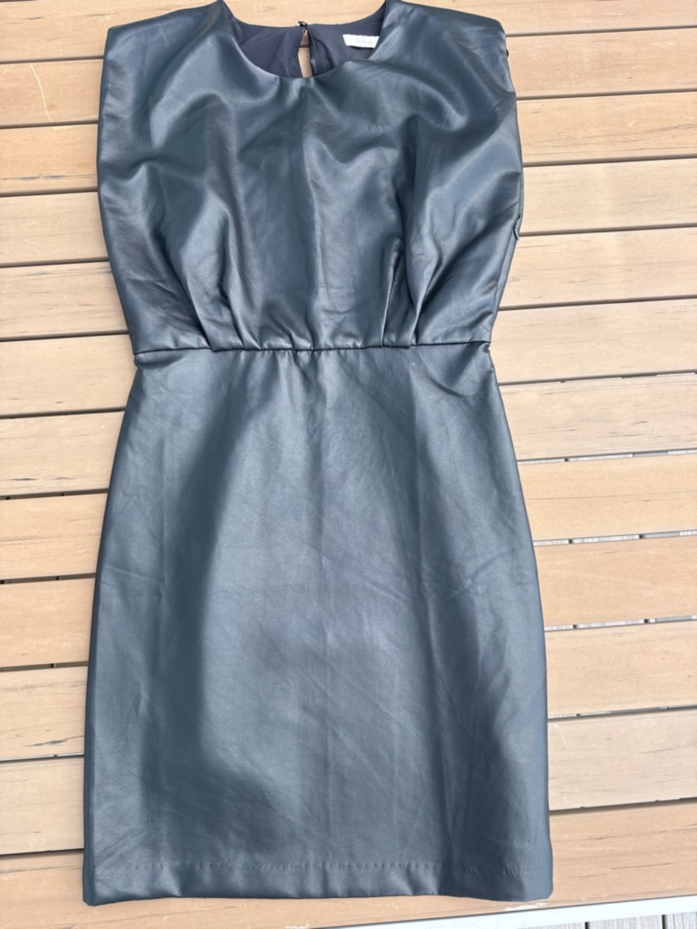 bishop + young Black Faux Leather Mini Dress
